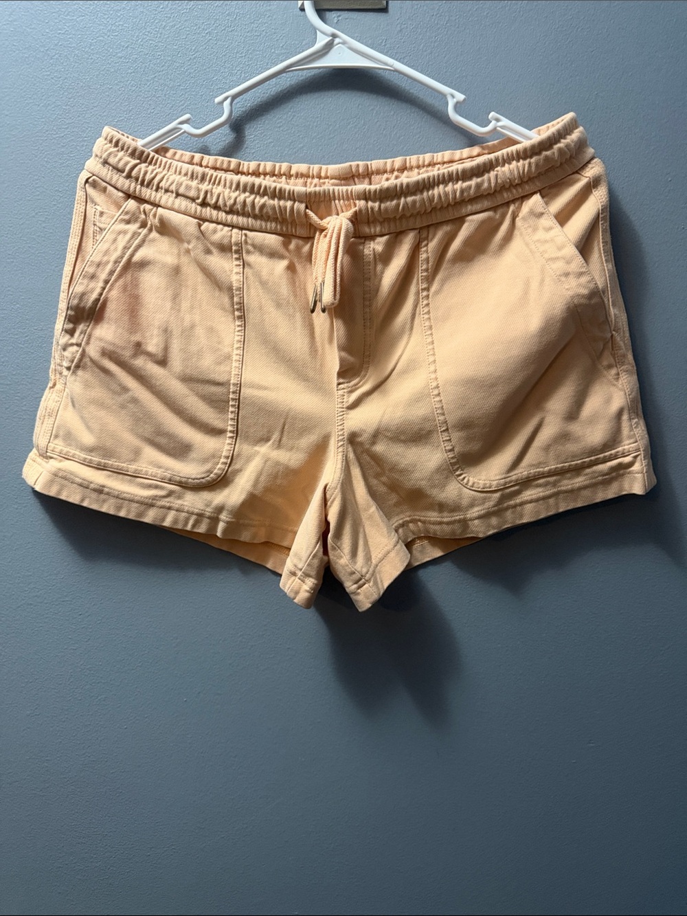 Athleta Peach Elastic Waist Drawstring Athletic Shorts